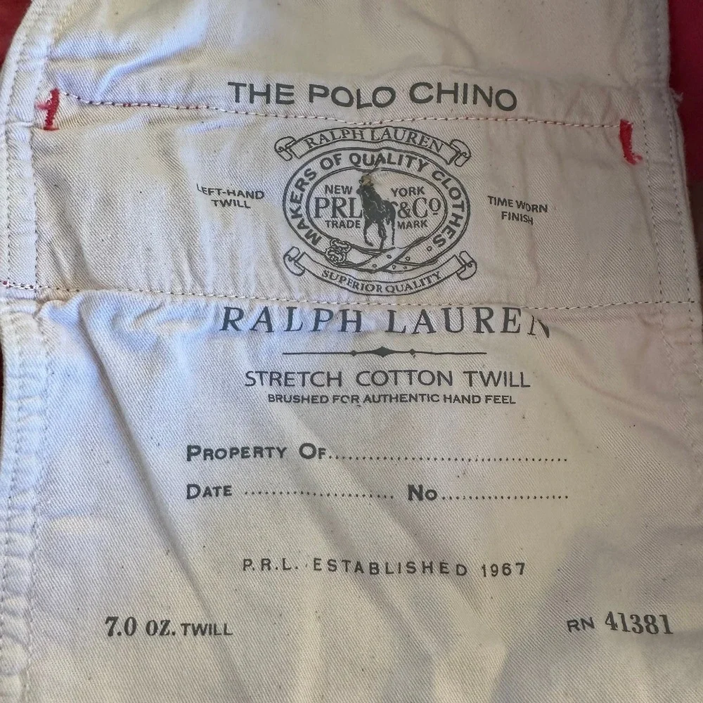 Polo Ralph Lauren Mens 46 Pink Stretch Classic Fit Chino Shorts Cotton Twill 6in
